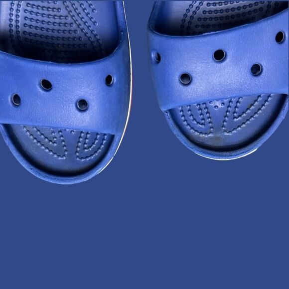 Little Kids Unisex Crocs Royal Blue BayBand Crocband Ii Sandals Size J 2 - Picture 3 of 9